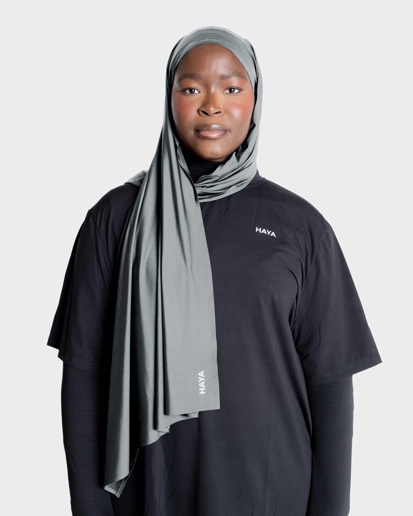 Tie-Back Sports Hijab - Space Grey