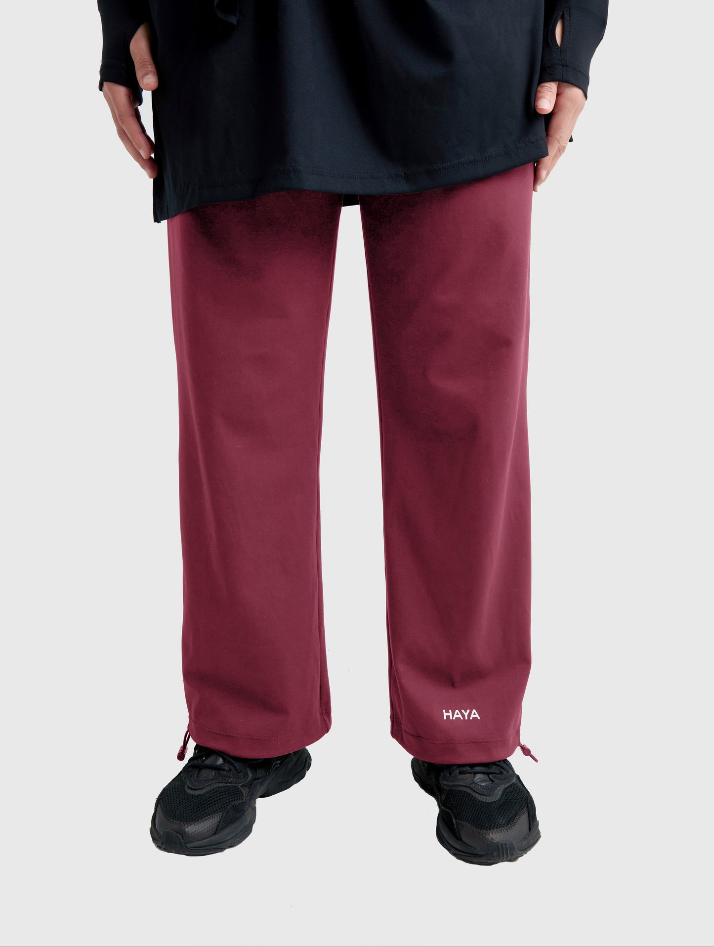 Wide Leg Pant - Burgundy
