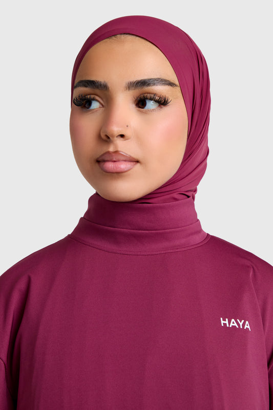 Sports Hijab - Burgundy