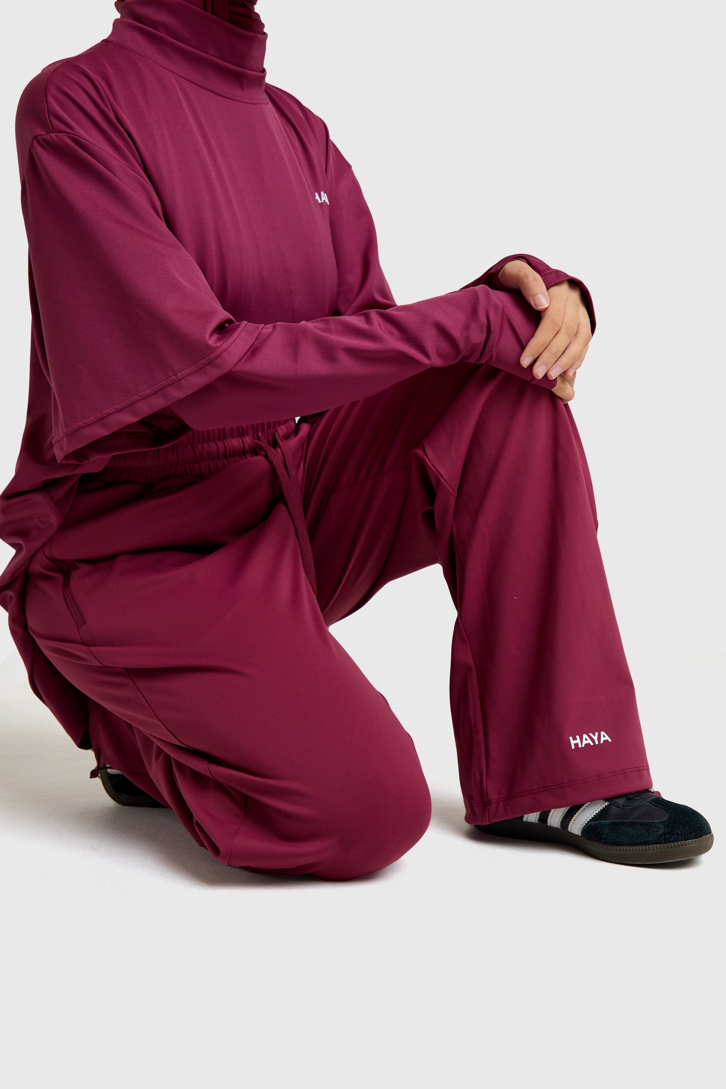 Wide Leg Pant - Burgundy