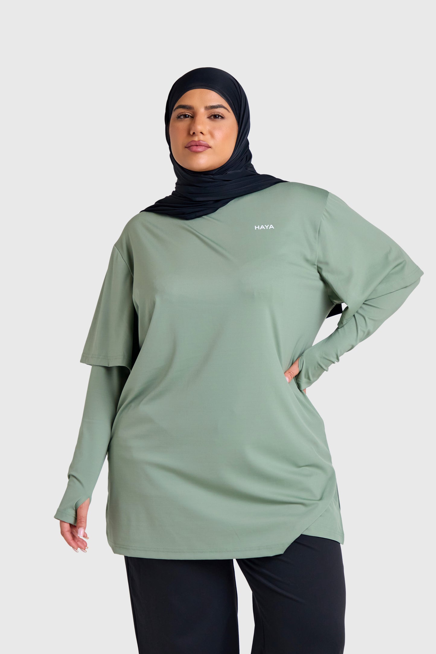 Oversized Active Tee - Matcha Green