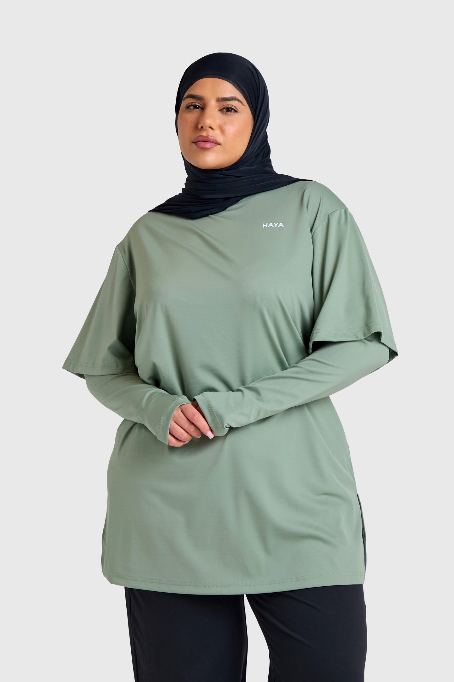 Oversized Active Tee - Matcha Green