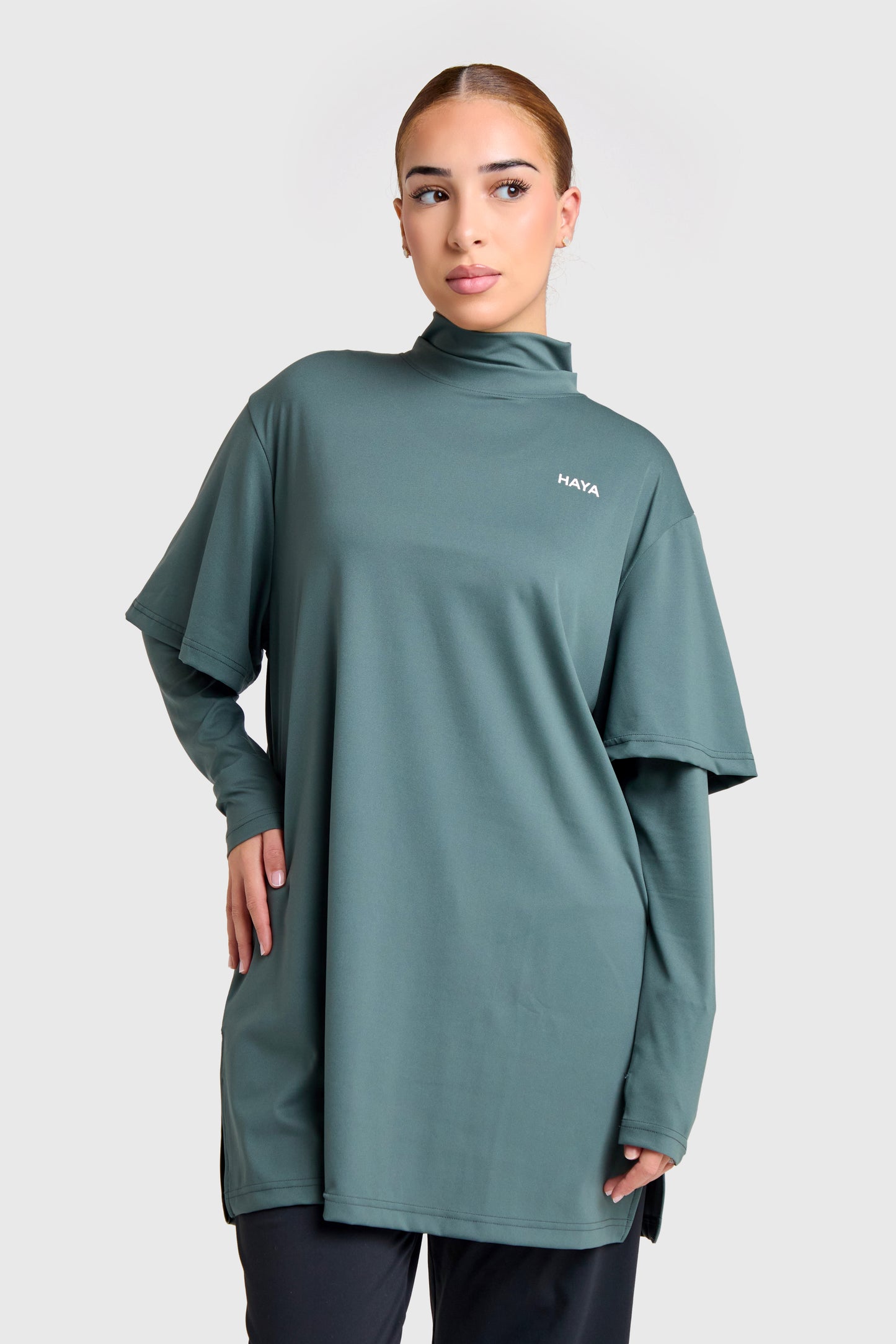 Oversized Active Tee - Charcoal Grey