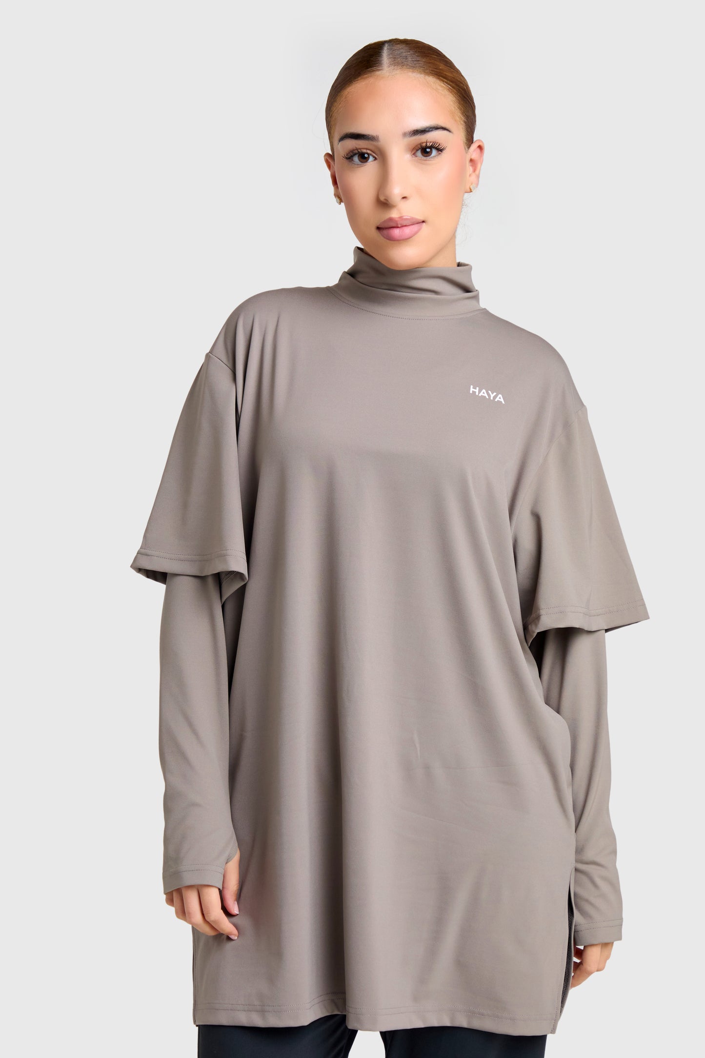 Oversized Active Tee - Coffee Brown