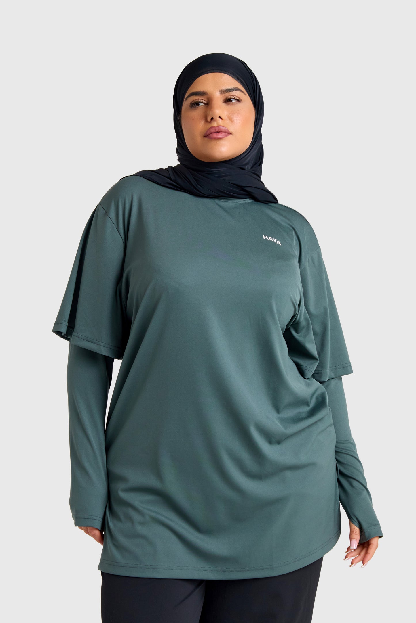 Oversized Active Tee - Charcoal Grey