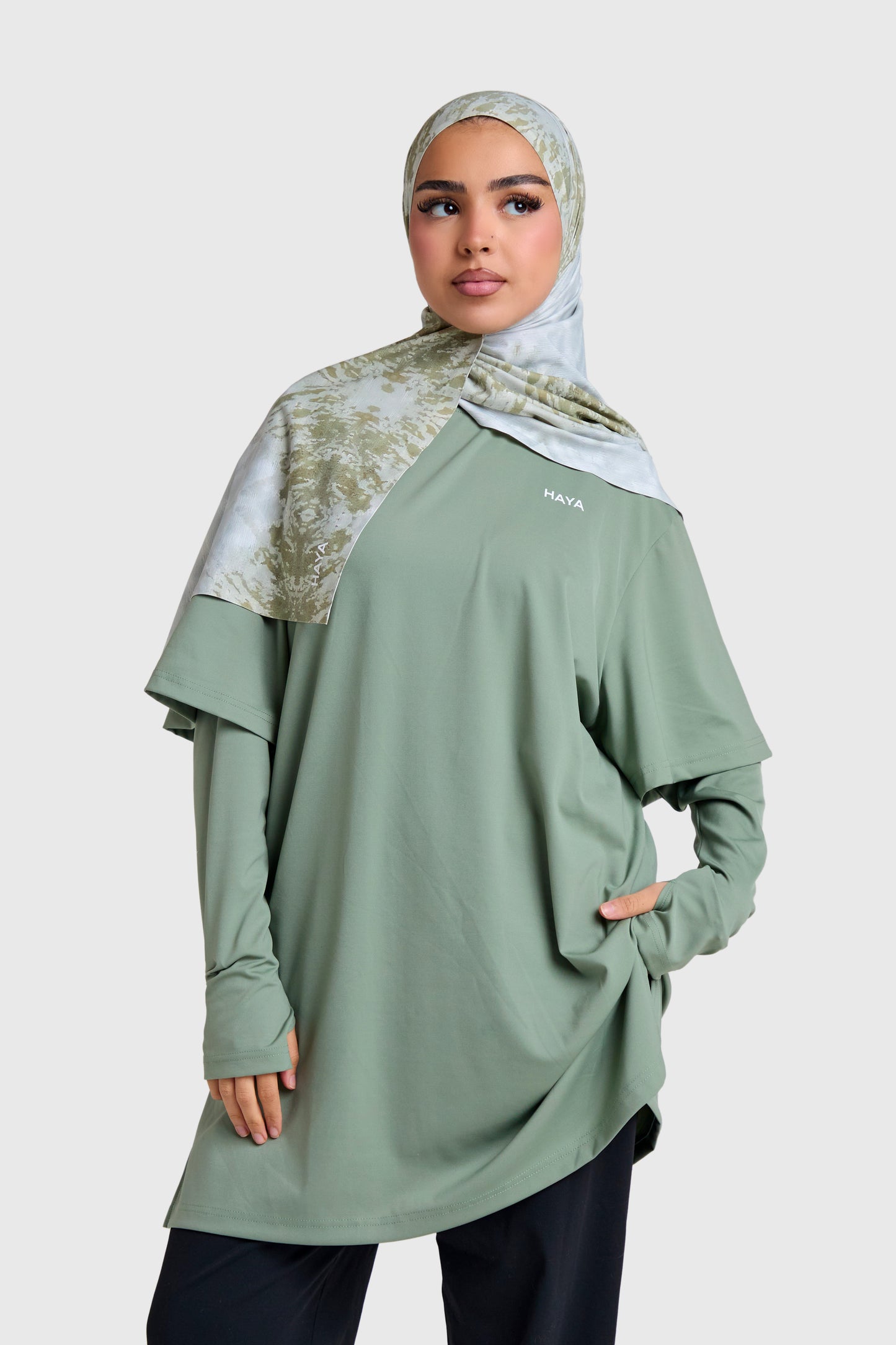 Oversized Active Tee - Matcha Green