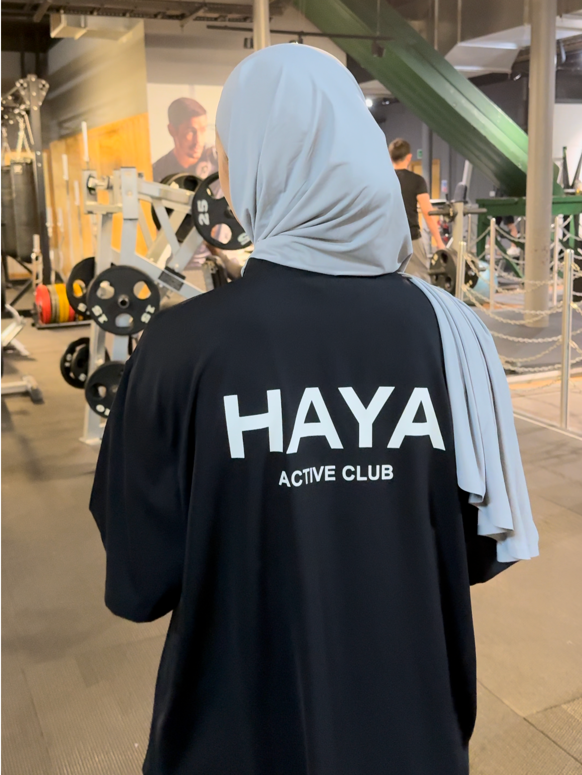 Oversized "Active Club" Tee - Black