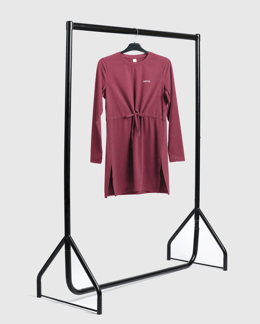 Modest Active Top - Burgundy