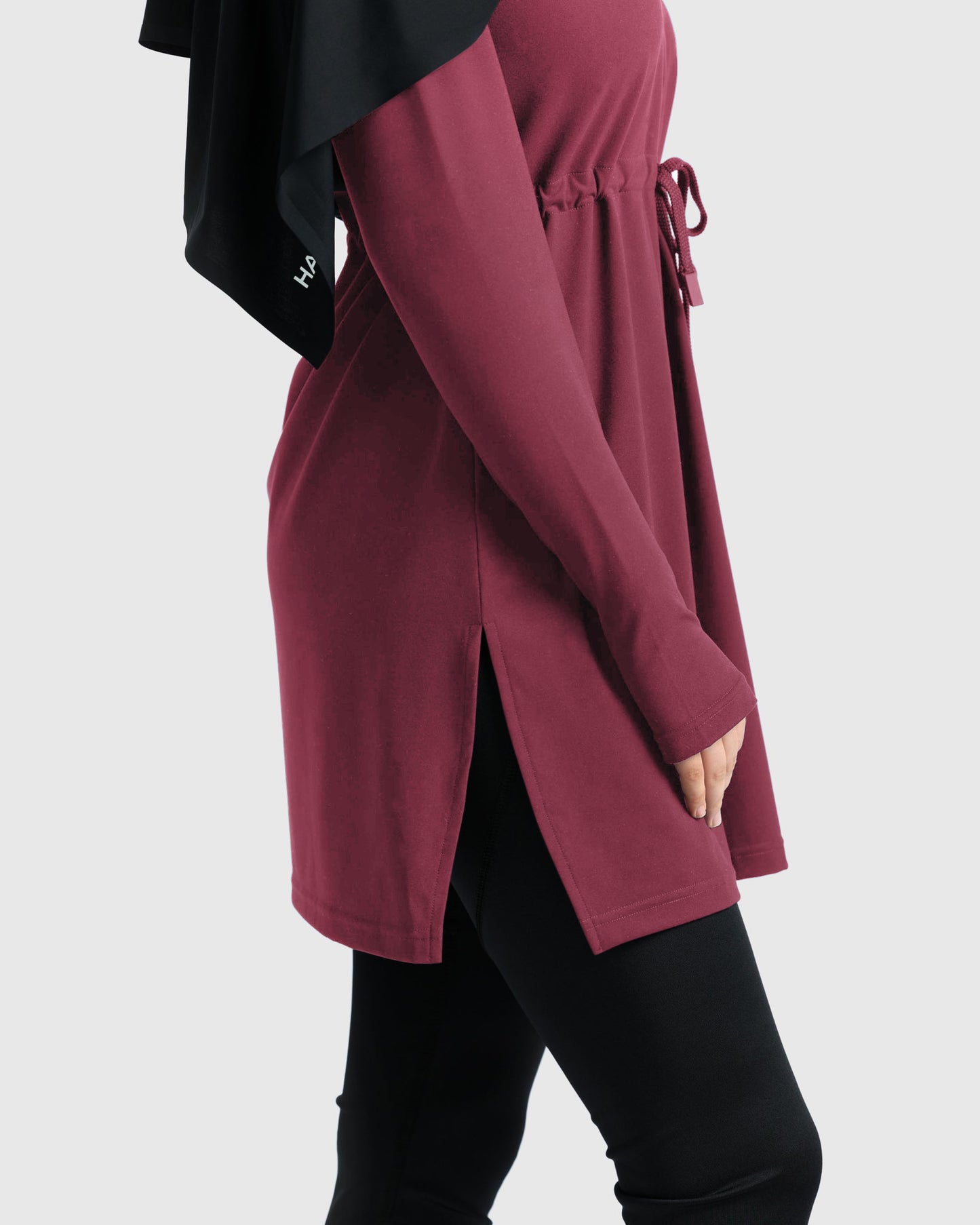 Modest Active Top - Burgundy