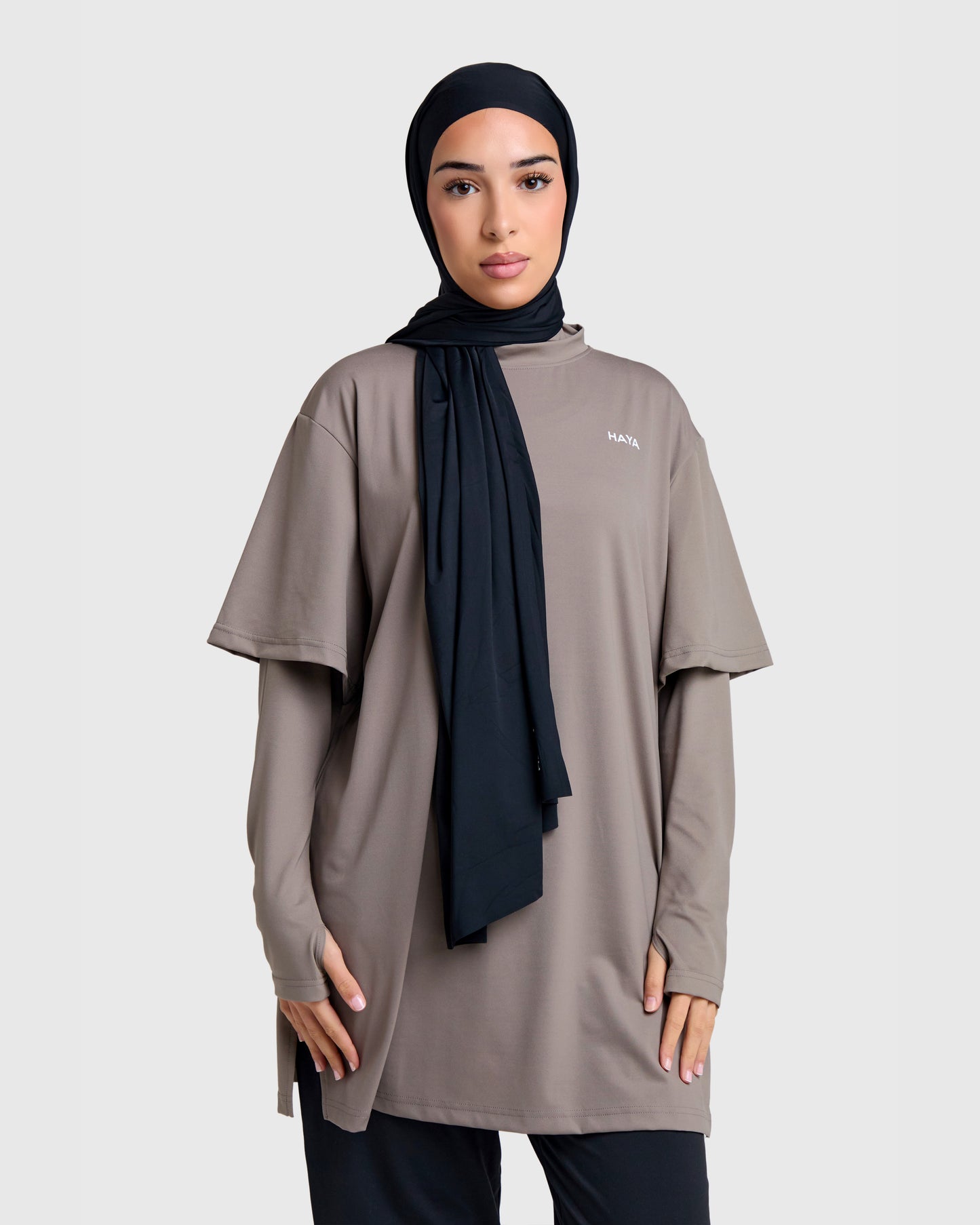 Oversized Active Tee - Coffee Brown