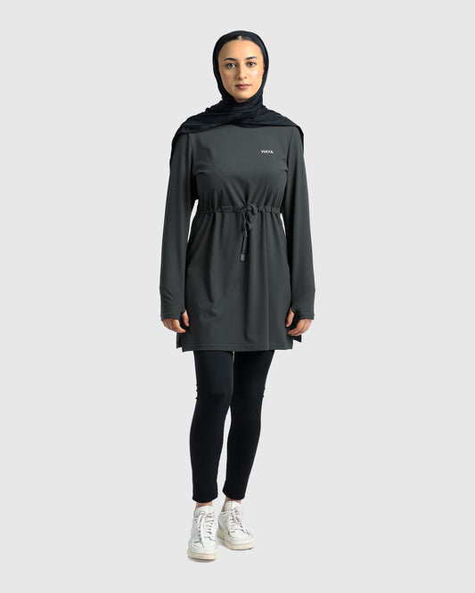 Modest Active Top - Dark grey