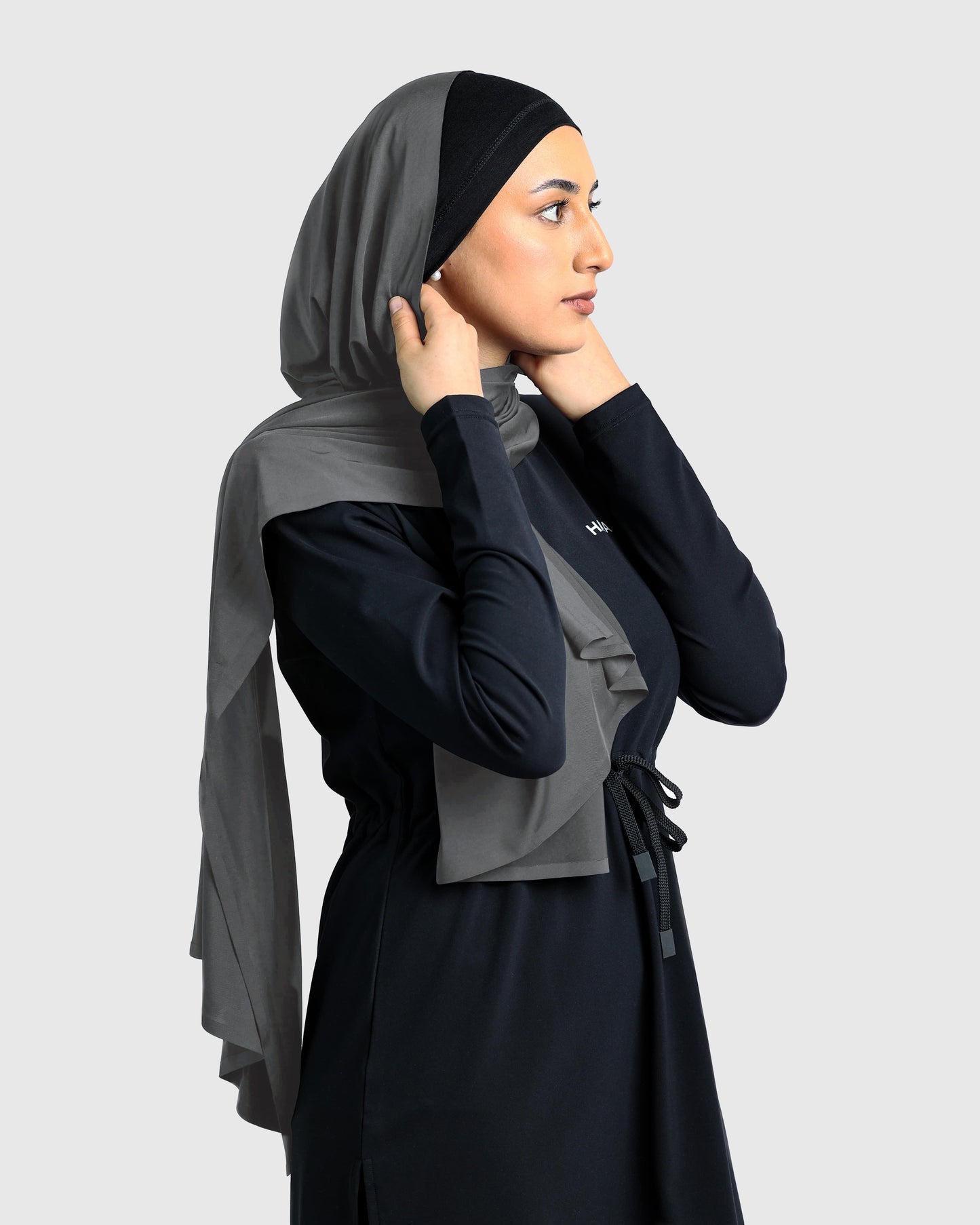 Sports Hijab - Charcoal Grey