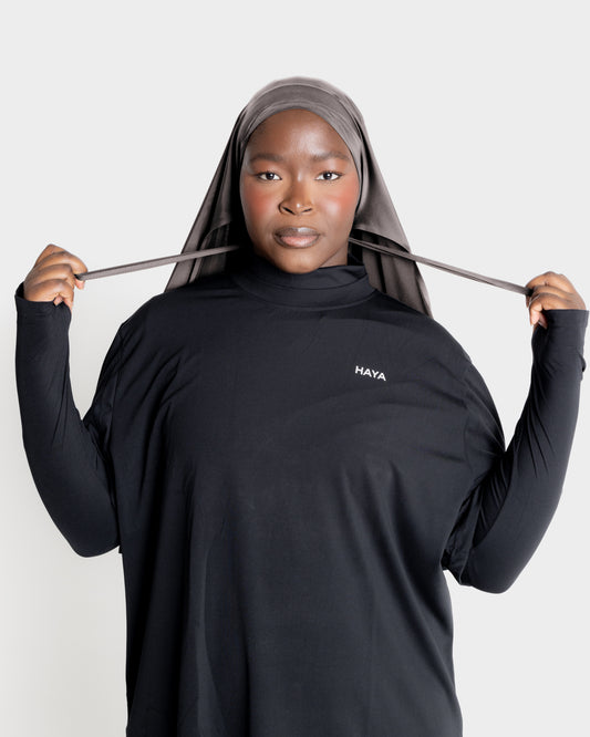 Tie-Back Sports Hijab - Nude Brown