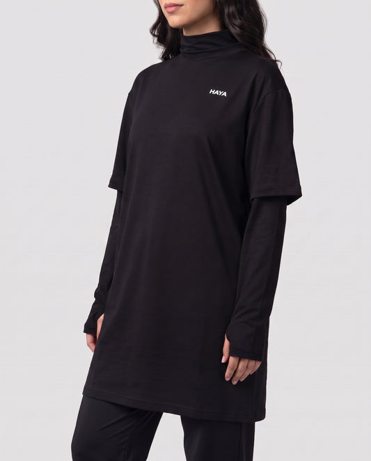 CottonMotion Oversized Active Tee - Black
