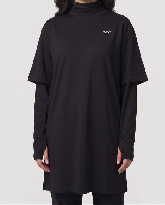 CottonMotion Oversized Active Tee - Black