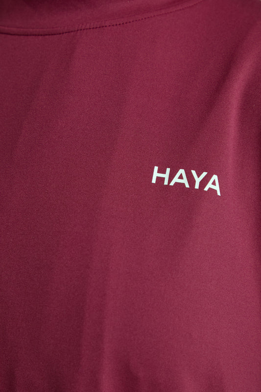 Oversized Active Tee - Burgundy