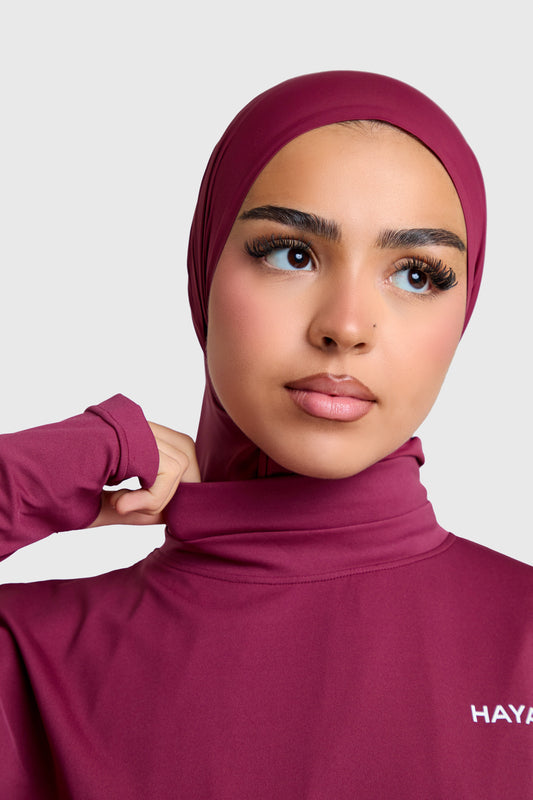 Oversized Active Tee - Burgundy