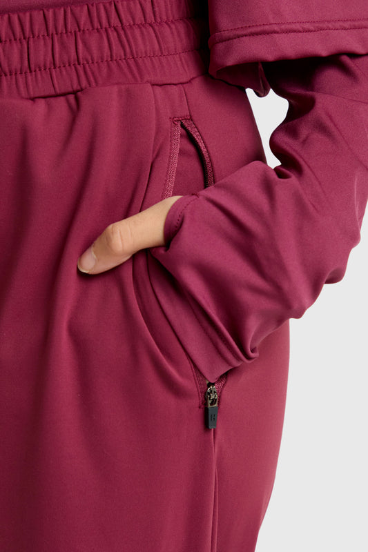 Wide Leg Pant - Burgundy