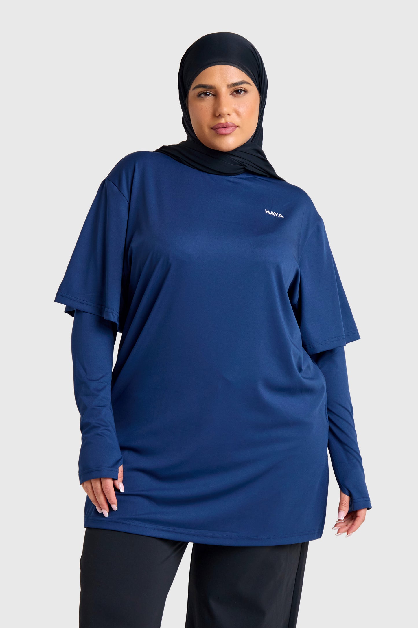 Oversized Active Tee - Navy