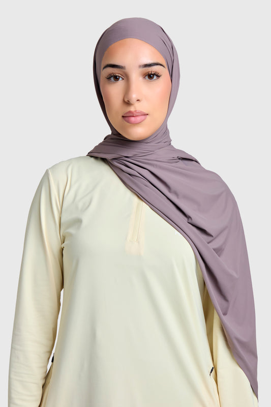 Tie-Back Sports Hijab - Nude Brown