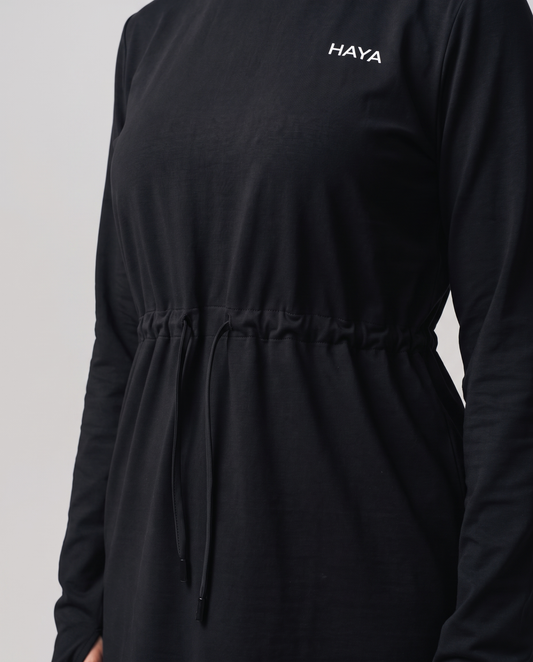 CottonMotion Modest Active Top - Black