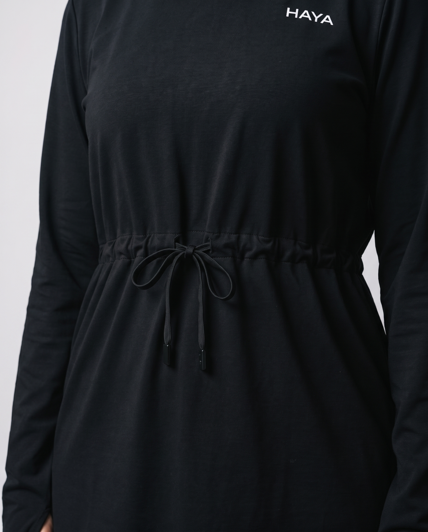 CottonMotion Modest Active Top - Black