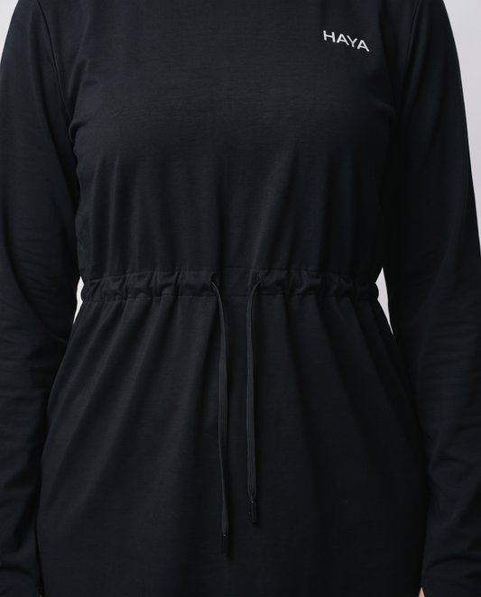 CottonMotion Modest Active Top - Black