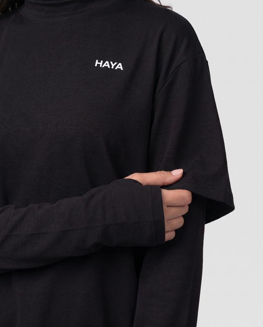CottonMotion Oversized Active Tee - Black