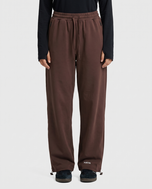 CottonMotion Wide Leg Pant - Espresso Brown