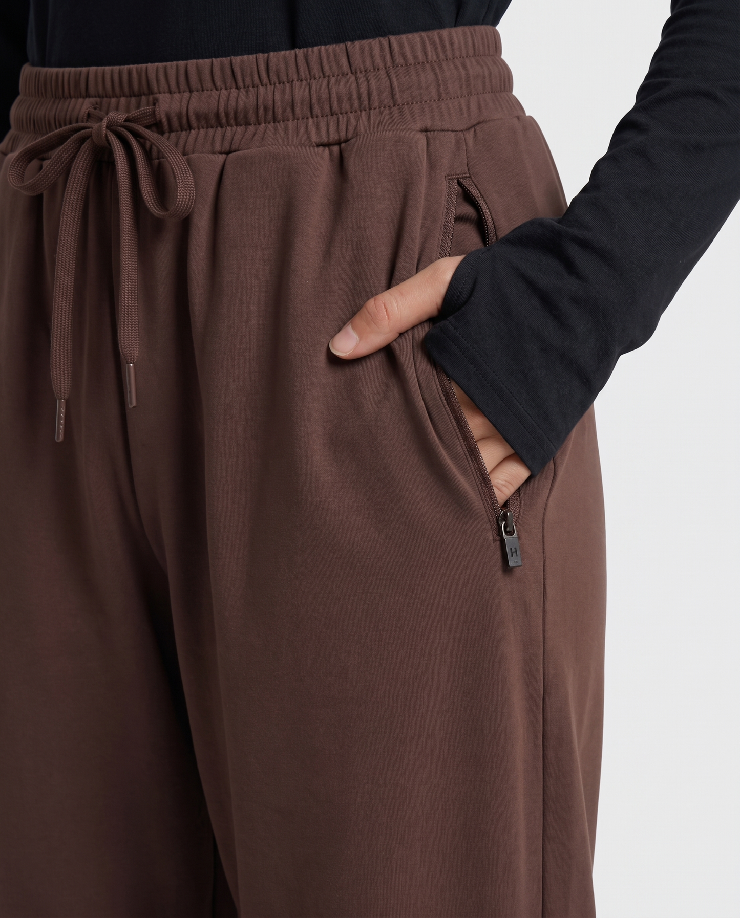 CottonMotion Wide Leg Pant - Espresso Brown