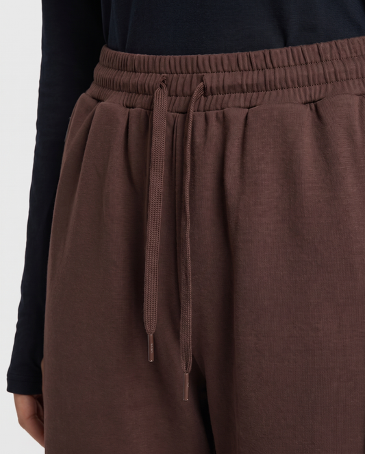 CottonMotion Wide Leg Pant - Espresso Brown