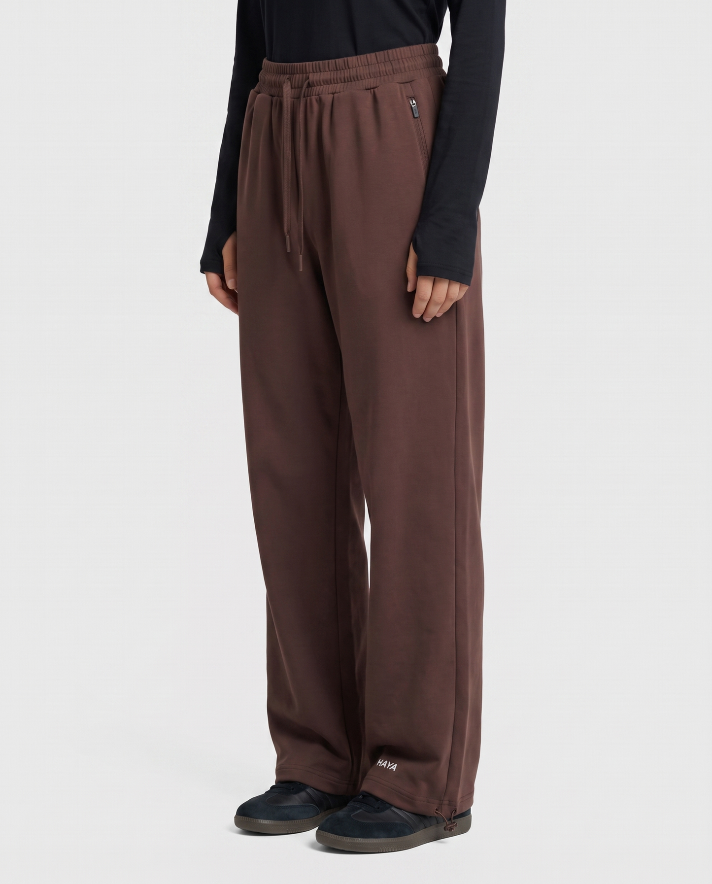 CottonMotion Wide Leg Pant - Espresso Brown