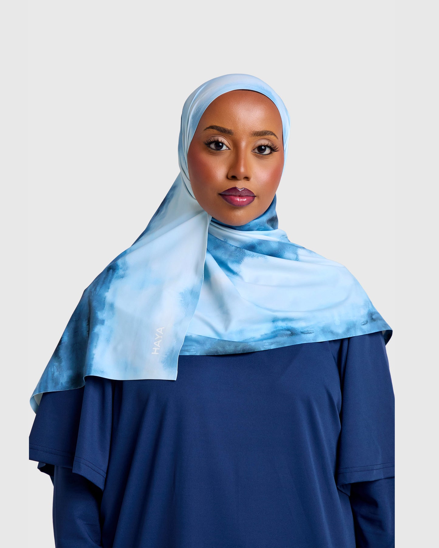 Printed Sports Hijab - Ocean