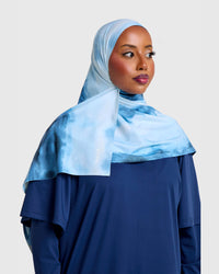 Printed Sports Hijab - Ocean