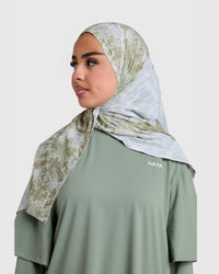 Printed Sports Hijab - Olive