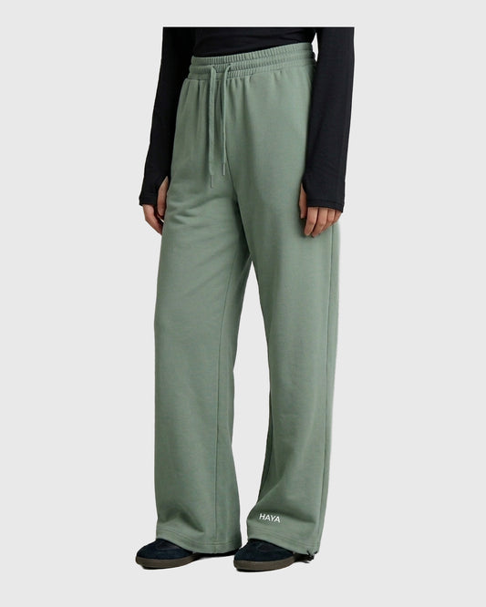 Wide Leg Pant - Matcha Green