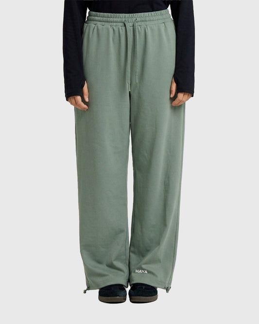 Wide Leg Pant - Matcha Green